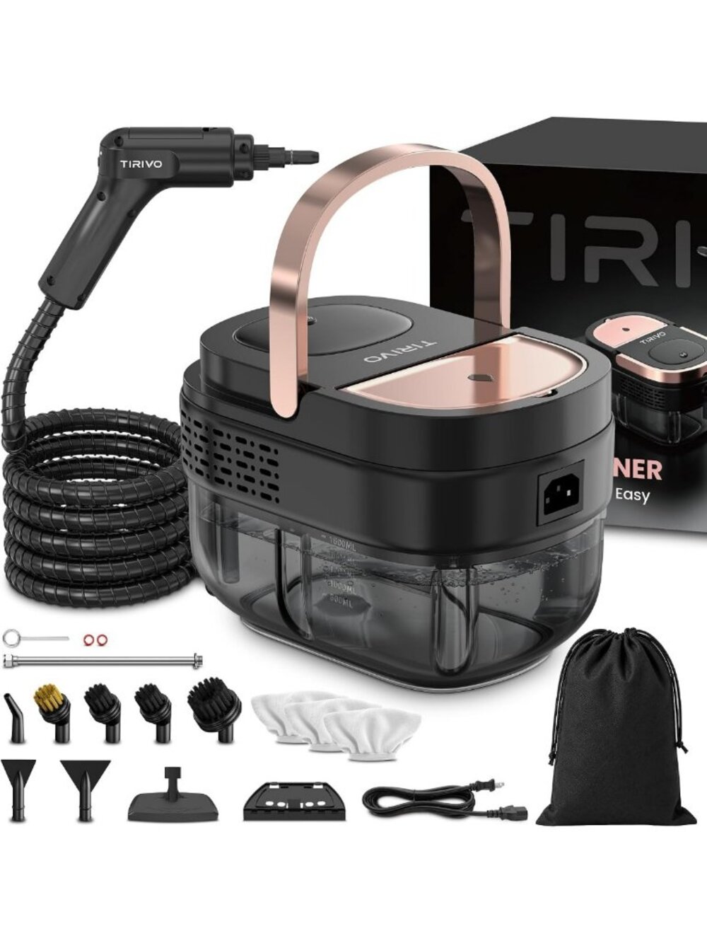 Portable Handheld Steam Cleaner - Pink Home Steamer for Easy Cleaning
